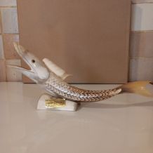 Sculpture poisson en corne 