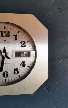 Horloge formica vintage pendule murale silencieuse Junghans