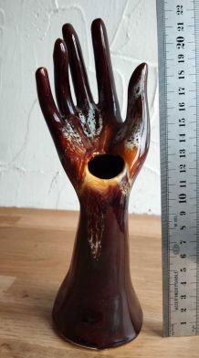 Vase soliflore &amp;amp; main porte-bijoux en céramique émaillée