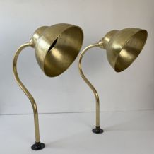 PAIRE D’ANCIENNES APPLIQUES COL DE CYGNE VINTAGE