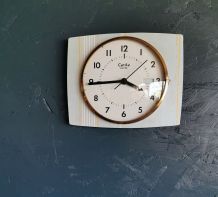 Horloge formica vintage pendule murale silencieuse Carita