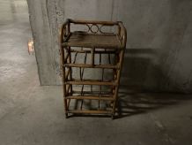 Etagère en rotin années 60
