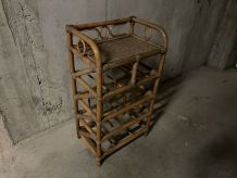 Etagère en rotin années 60