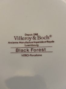 Boite Villeroy&amp;Boch Black Forest années 80 motif orchidée