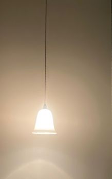 Lampe /suspension tulipe baladeuse opaline