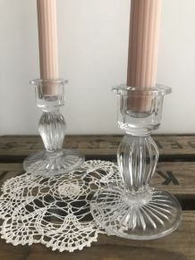 Bougeoirs en verre