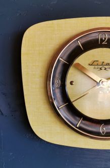 Horloge formica vintage pendule murale silencieuse Sitar