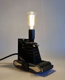 Lampe vintage industrielle appareil photo métal noir "Sepia"