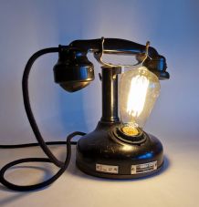 Lampe industrielle vintage métal bakélite téléphone noir 