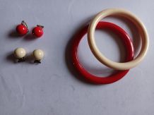boucles d'oreille et bracelets bakélite 