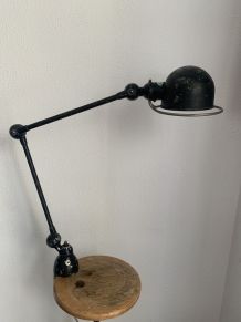 Lampe vintage 1960 Jielde 2 bras noire mat d'origine - 100 c