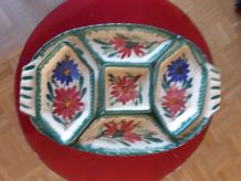 plateau à compartiments en faience