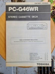 Platine double lecteur de cassettes autoreverse TOSHIBA PC-G