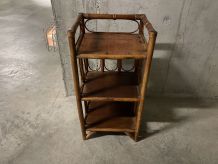 Etagère en rotin années 60