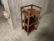 Etagère en rotin années 60