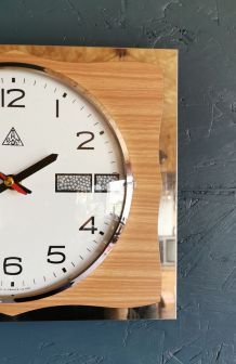 Horloge formica vintage pendule murale silencieuse DAM