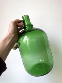 Bonbonne en verre vert