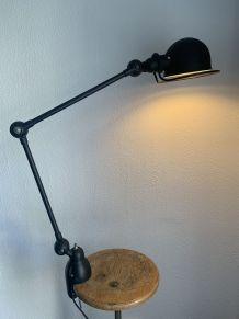 Lampe vintage 1980 Jielde 2 bras noire mat d'origine - 100 c
