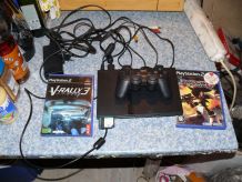 Console PS2 slim, avec manette, alim  + jeux