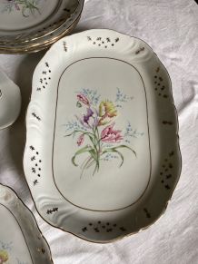 Assiettes plats de service porcelaine Limoges ADP