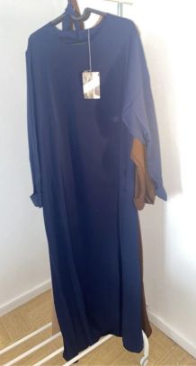 Abaya longue en soie de medine