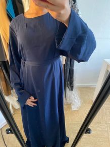 Abaya longue en soie de medine
