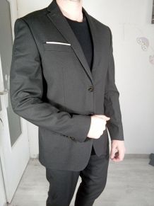 Élégant costume zara noir homme taille 54 veste 44 pantalon