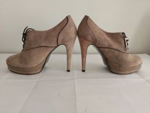 13C* Baldinini - sexy shoes taupe top cuir/daim (40)