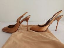 9C* Sergio ROSSI - sandales luxe couleur or full cuir (38,5)