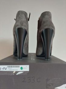233C* Gianmarco Lorenzi - luxe sexy boots gris full cuir (37