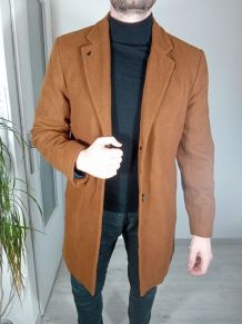 Élégant manteau long homme jules taille L marron