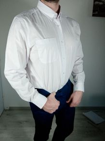 Chemise blanche homme work wear taille L
