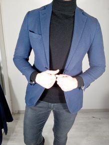 Belle veste costume homme marine à motifs taille 48(46)