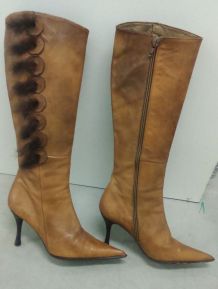 642* EZZIO - sexy bottes hauts-talons total cuir sexy (39)