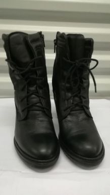 481A* MANAS sexy boots noirs cuir (37)