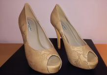 995* Roberto Botella - superbes escarpins peep toe cuir (39)