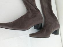 223C* EXIT superbes bottes taupe stretch (37)