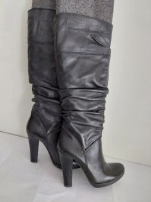 213C* OVYE jolies bottes noires en cuir (37)