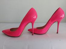 203C* Casadei - sexy escarpins roses cuir high heel (36)