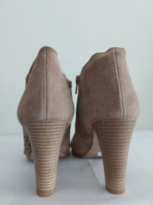195C* PIURE sexy shoes gris-taupe cuir (42)