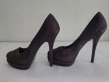 186C* New LOOK jolis escarpins noirs high heels (39)