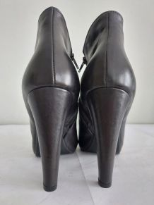 188C* CECIL sexy boots noirs cuir (40)