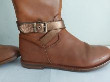 179C* Zecchino d'oro - jolies bottes brunes cuir (37)