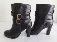 192C* MARCH 23 sexy boots noirs cuir (39)