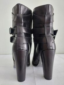 192C* MARCH 23 sexy boots noirs cuir (39)