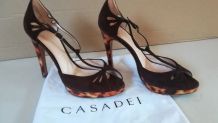 704A* Casadei - luxe sandales haut de gamme cuir (37,5)