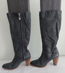 177C* superbes bottes bleues cuir Walk in The Park (40)