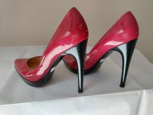 947B* Casadei - sexy escarpins tout cuir high heels (36,5)