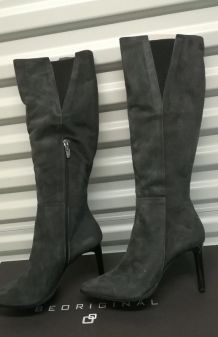 BEOriginal superbes bottes grises cuir (41)