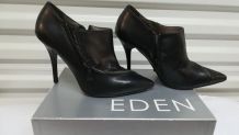 163B* EDEN bottines noires tout cuir (pointure 40)